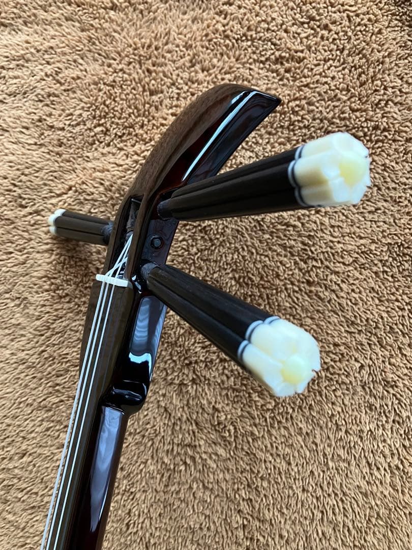 沖縄三線コウタ上質黒檀南風原型本皮一枚張りスンチ塗り期間限定出品