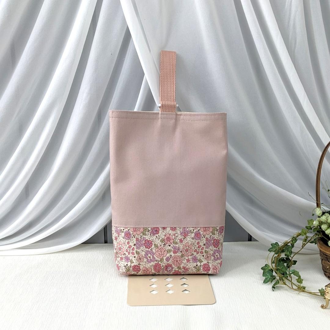 【完成品】くすみピンク×花柄 レースが可愛い入園入学6点セット