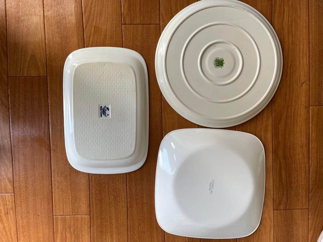 花柄デザインの陶器製皿3点セット