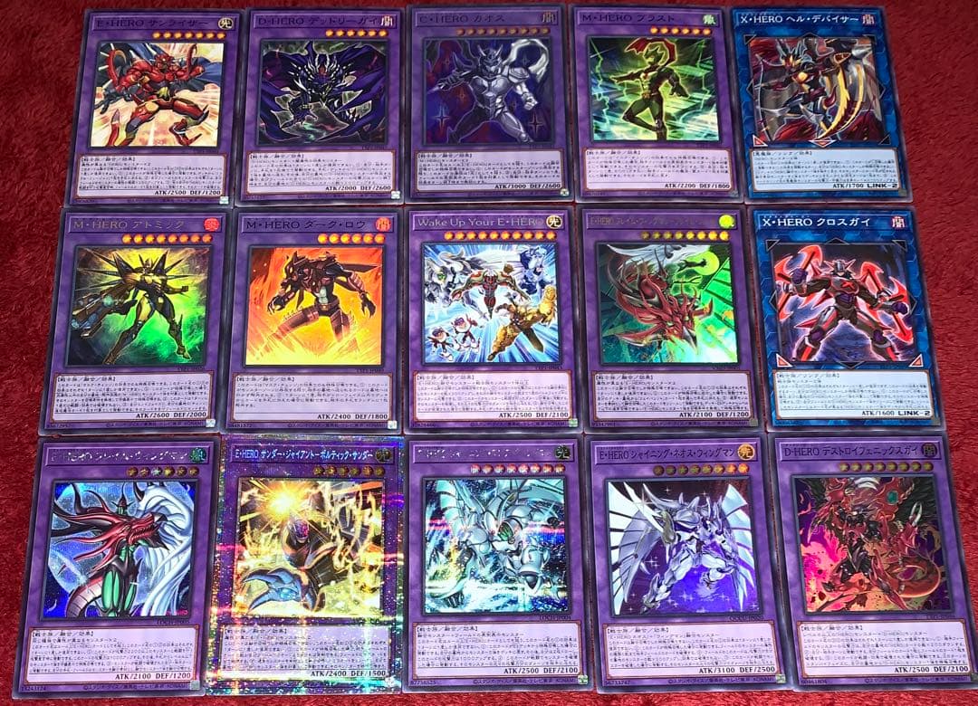 遊戯王　本格構築HEROデッキ40枚＋E X15枚＋α
