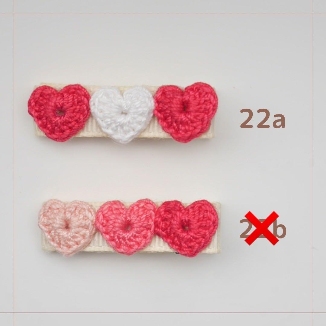 【オーダー♡トリプルハート 22a.22b】ヘアクリップ