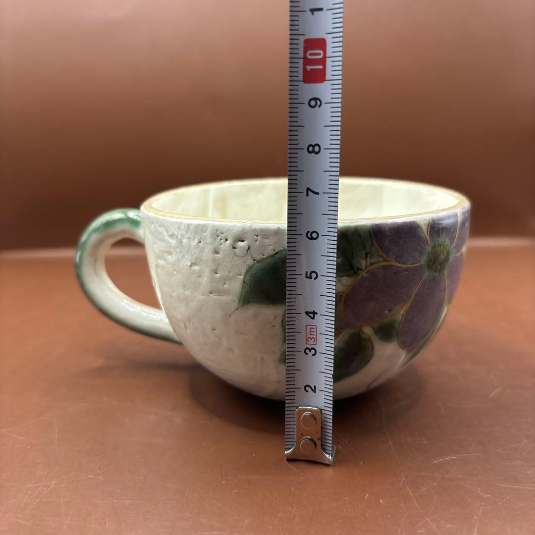 京焼　清水焼　陶あん　マグカップ　コーヒーカップ　テッセン　鉄線花