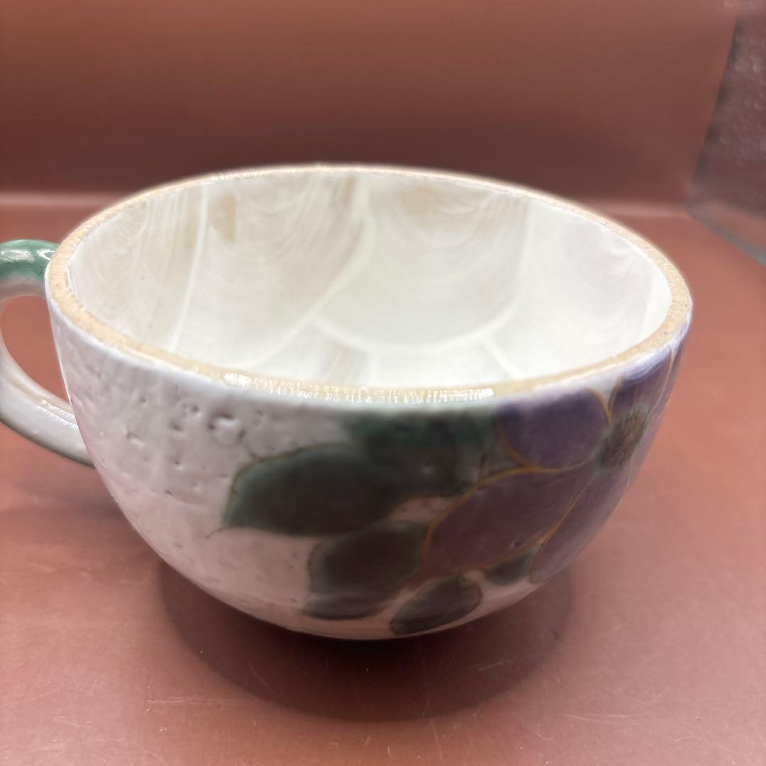 京焼　清水焼　陶あん　マグカップ　コーヒーカップ　テッセン　鉄線花