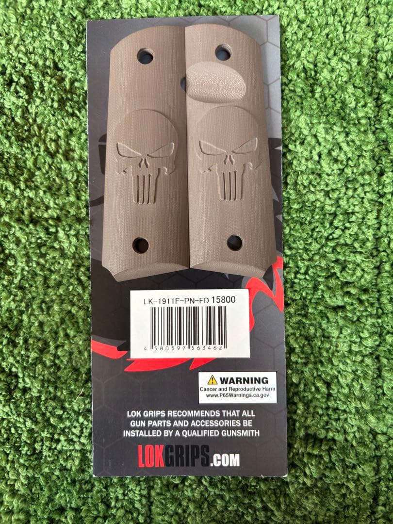 LOKGRIPS フルサイズ　G10 ガバメントグリップ　パニッシャー