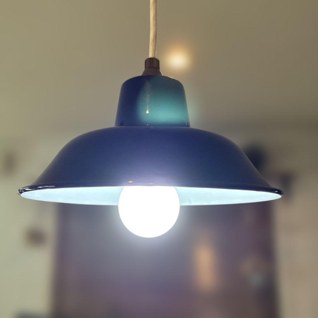 限定【IDEE】PORCELAIN ENAMELED IRON LAMPNAVY