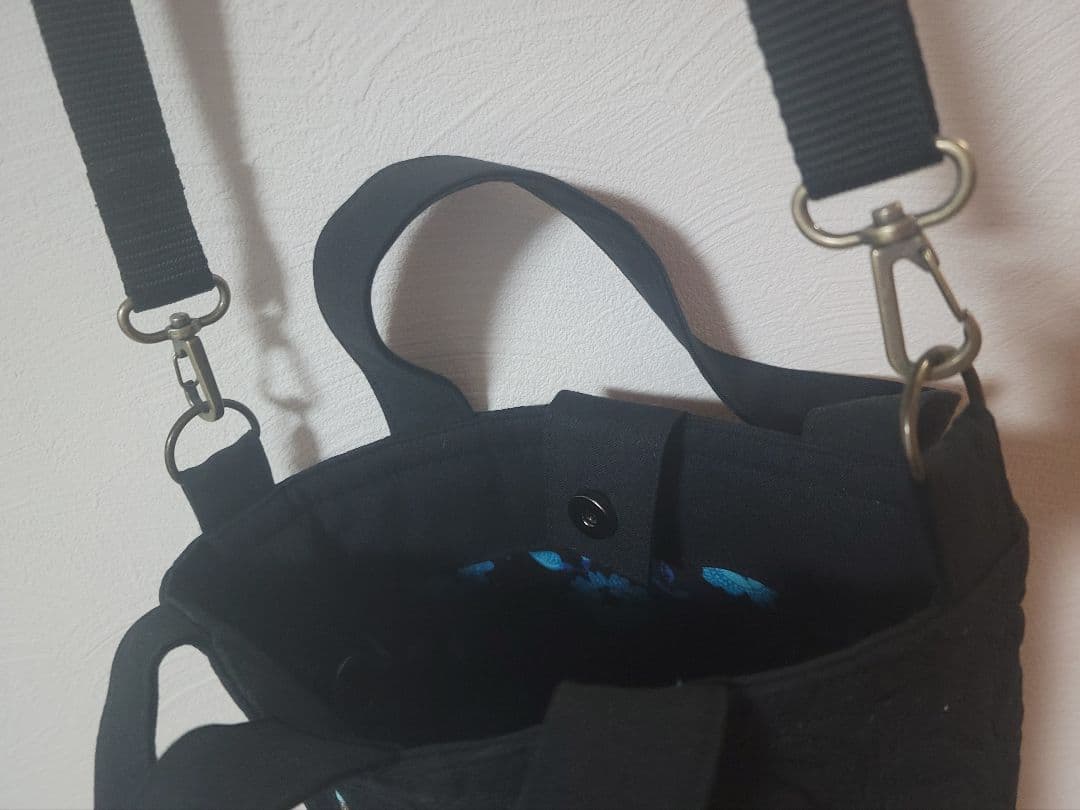 筒型２ウェイショルダーバック　スターのパッチワーク　パッチワークバック