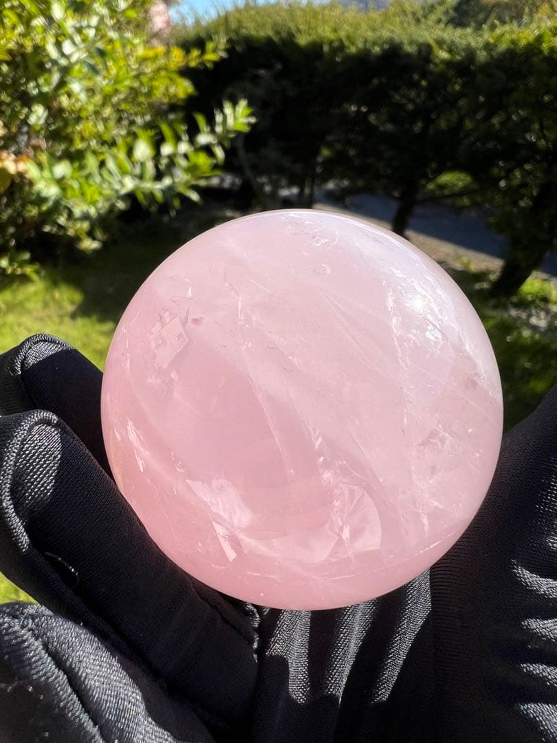 345 ローズクォーツ丸玉　約57.5mm