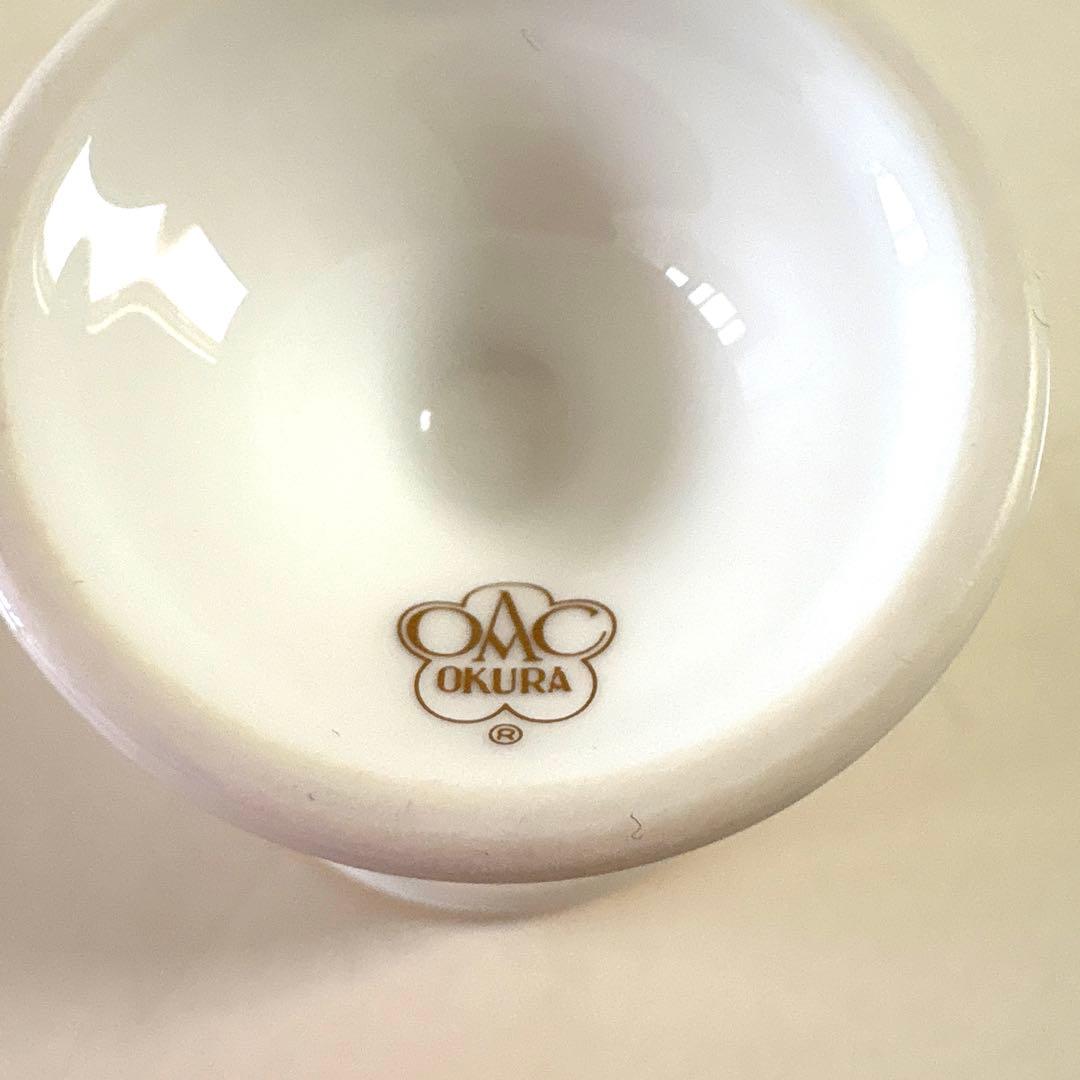 大倉陶園 ゴールドライン カップ＆ソーサー プレート エッグスタンド ペアセット