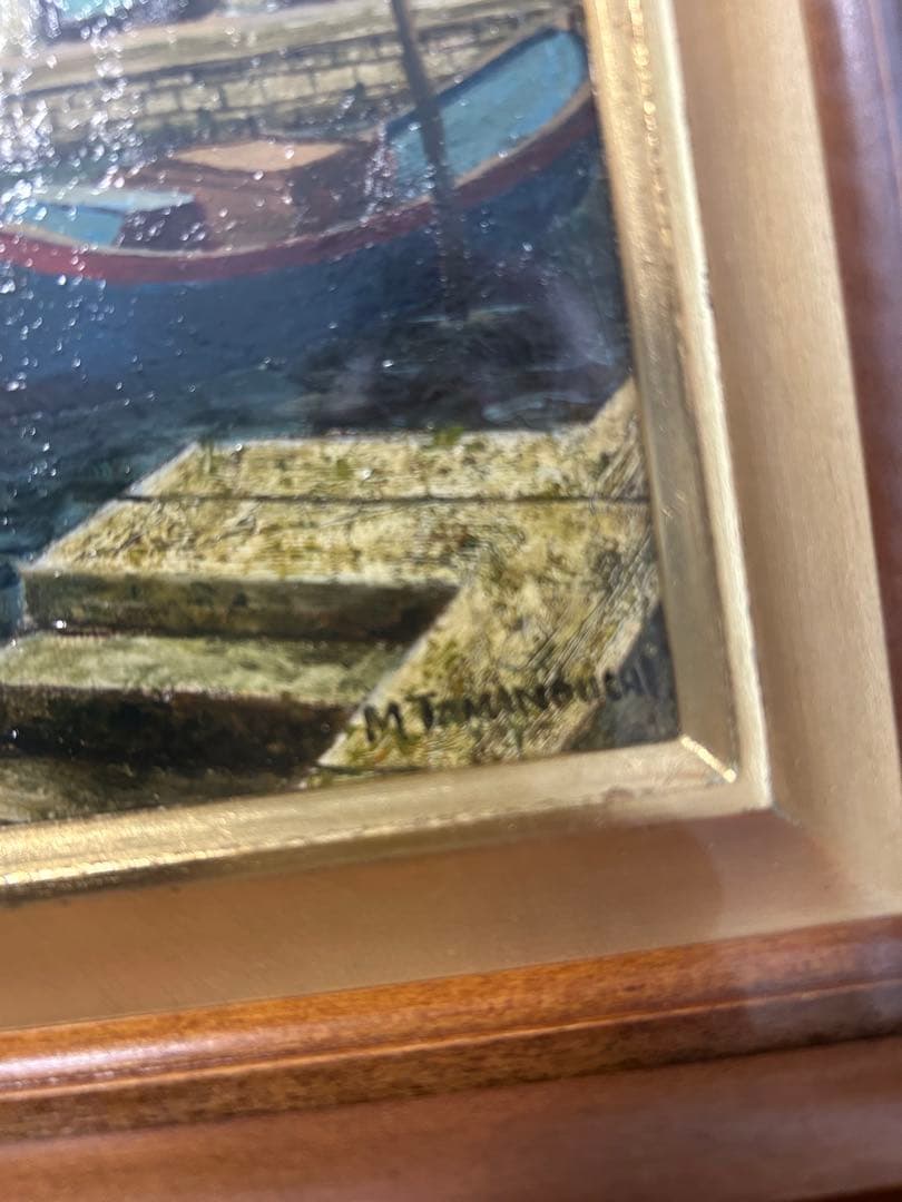 油彩画　玉之内満雄　[ベニス] サイズSM