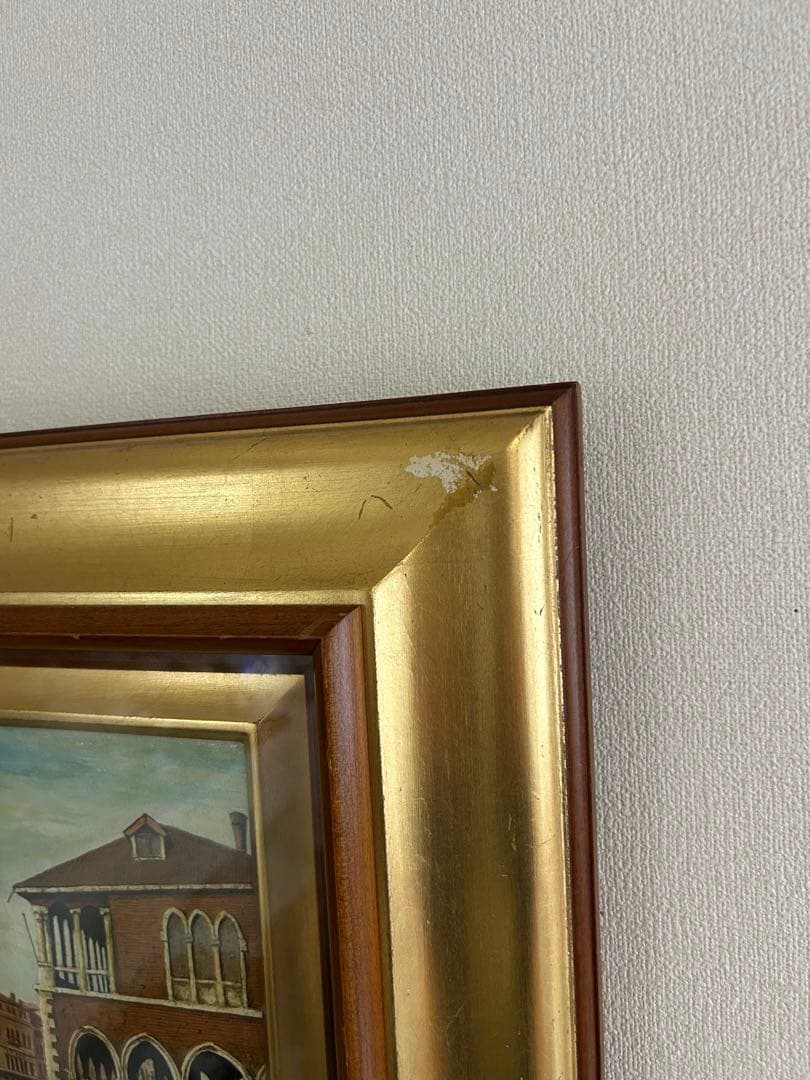 油彩画　玉之内満雄　[ベニス] サイズSM