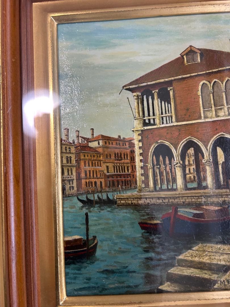 油彩画　玉之内満雄　[ベニス] サイズSM