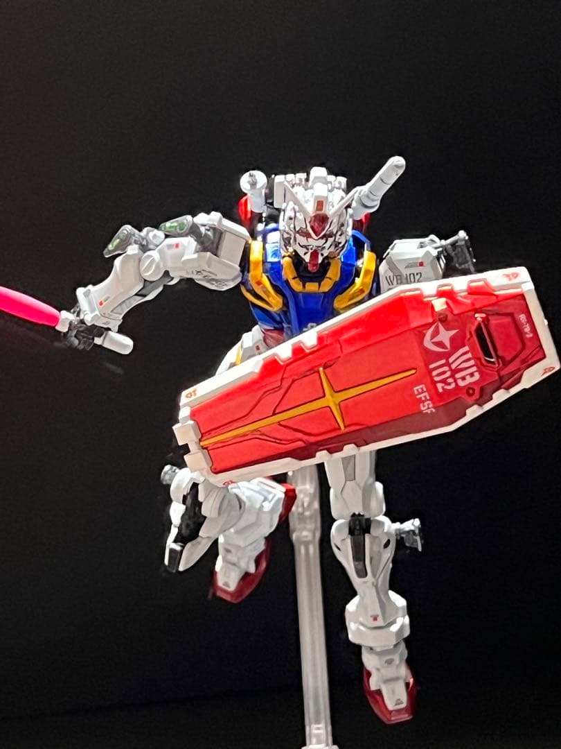 HG 1/144 赤いガンダム　白いガンダム　塗装完成品2機セット