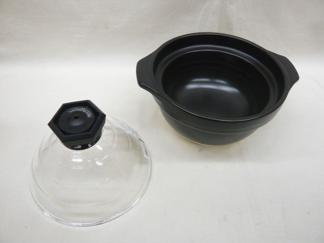 『ハリオ フタがガラスのご飯釜 2~3合用』ガス用 火加減調整不要 音でお知らせ