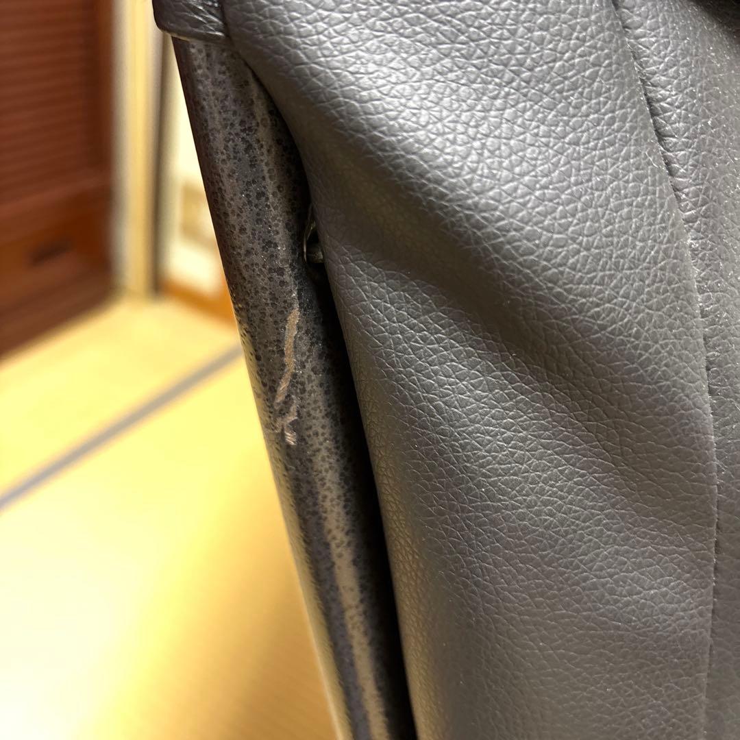 【美品】リクライニングチェア ブラック 合成皮革　1人掛け　折りたたみ