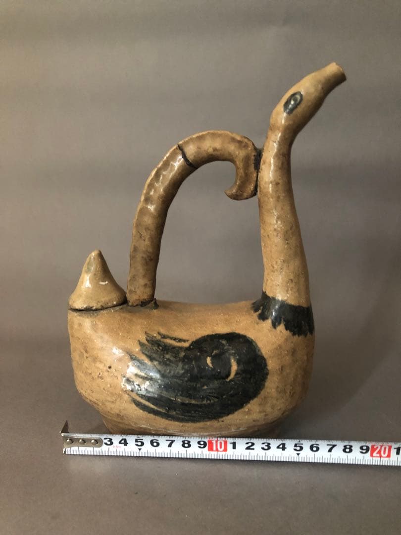 アンティーク　陶器　鳥の水差し　骨董