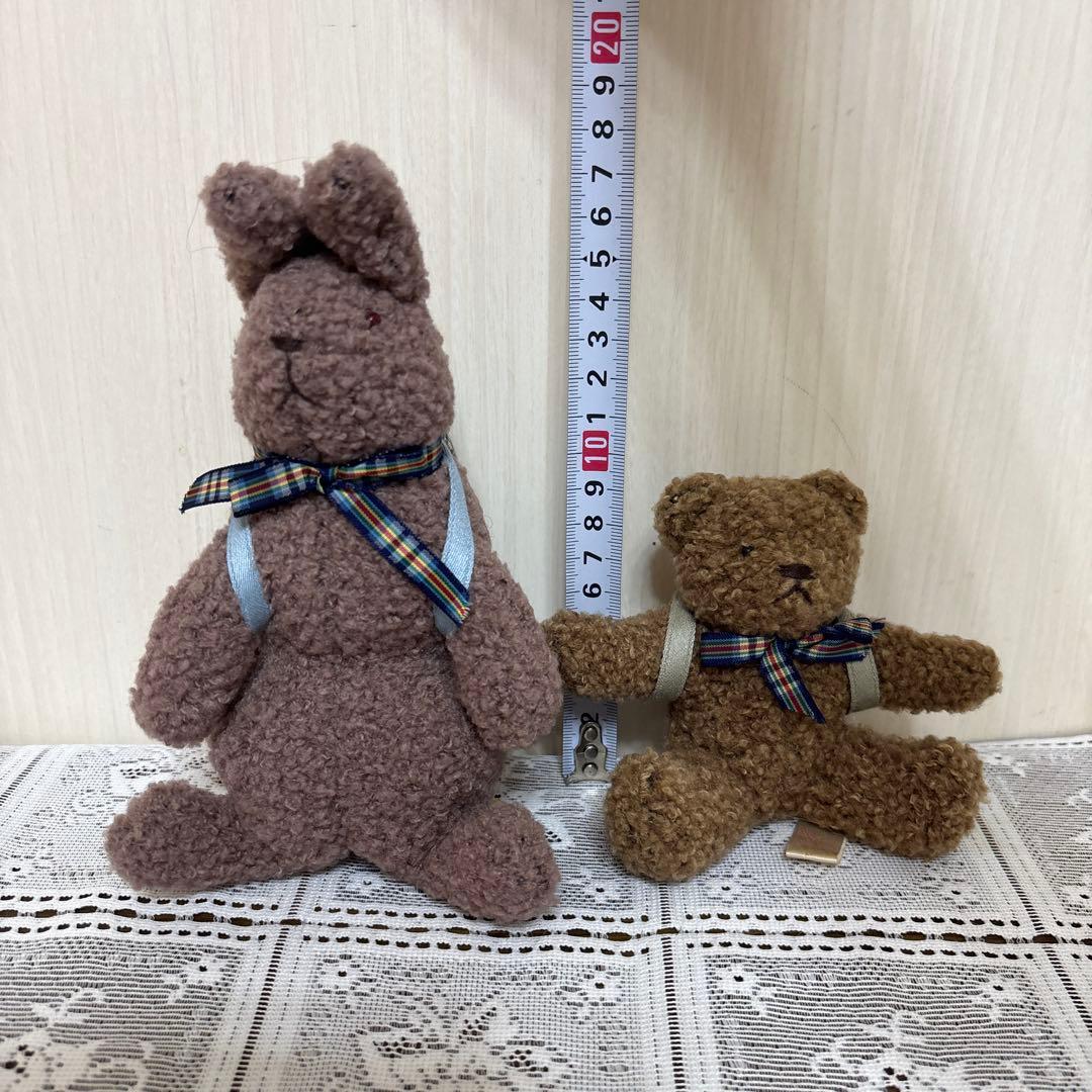 マニー　うさぎとくまのぬいぐるみ
