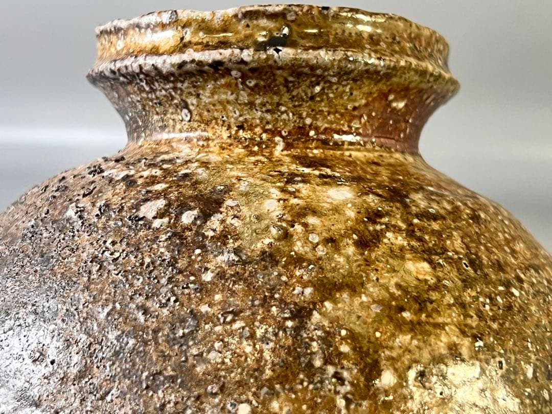 茶道具 信楽 花入 壷 蹲る PR52