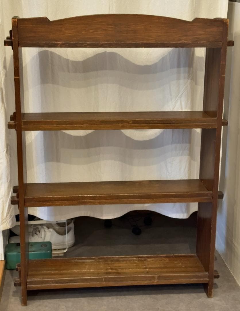 レトロな木製本棚　楔　くさび