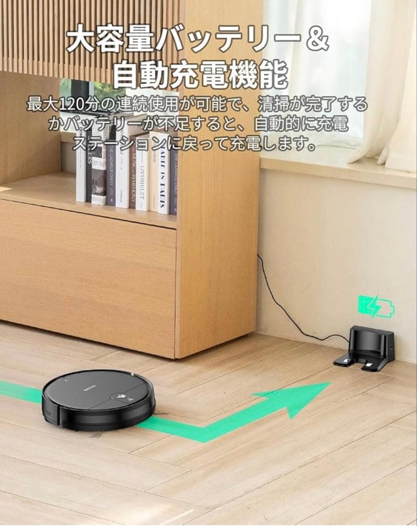 ロボット掃除機 水拭き 両用 L6 3000Pa 強力吸引 超薄型 WiFi