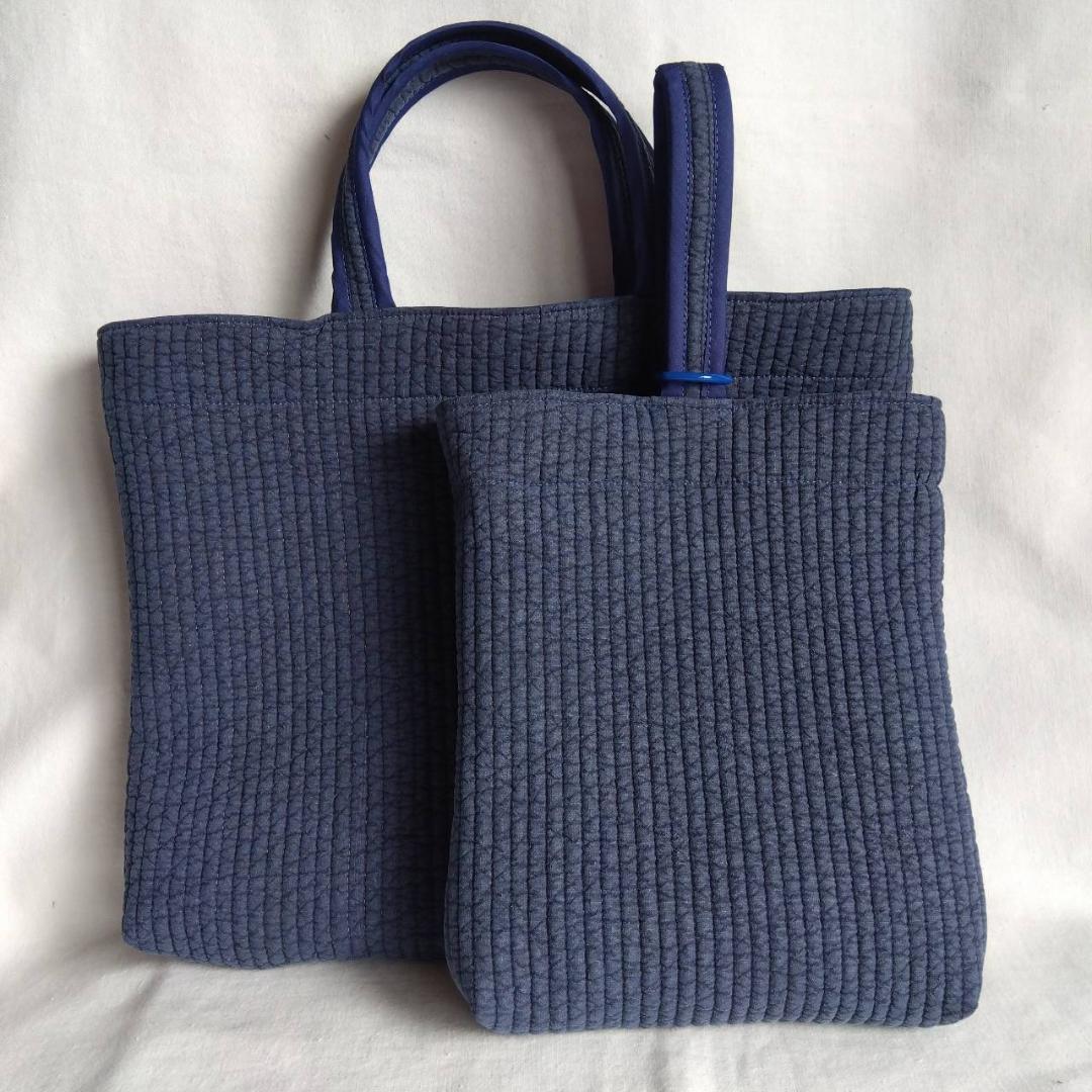 くすみピンク☆レッスンバッグ 上履き入れ 2点セット☆ ヌビバッグ 入学