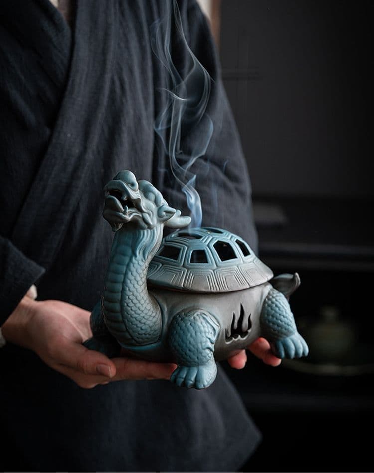 竜亀香炉 鎮宅 辟邪 開運 風水 招財 工芸品 美術品 置物