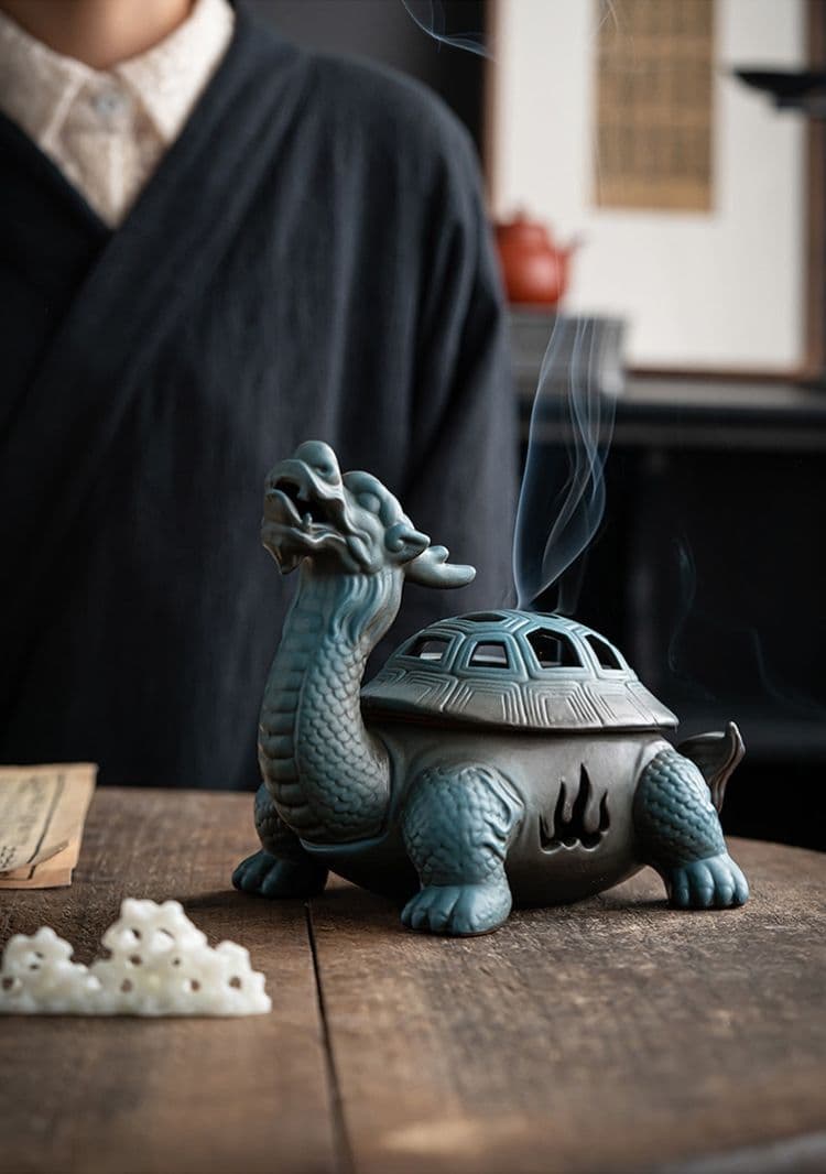 竜亀香炉 鎮宅 辟邪 開運 風水 招財 工芸品 美術品 置物