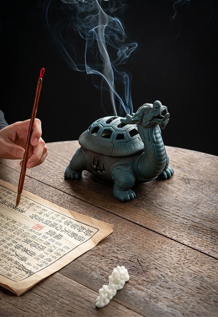 竜亀香炉 鎮宅 辟邪 開運 風水 招財 工芸品 美術品 置物