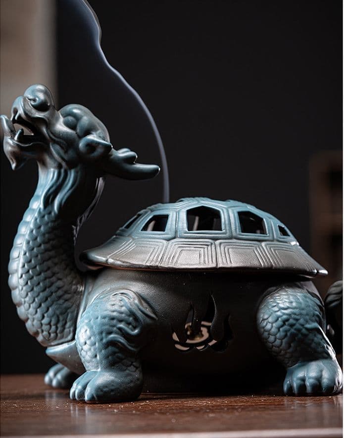 竜亀香炉 鎮宅 辟邪 開運 風水 招財 工芸品 美術品 置物