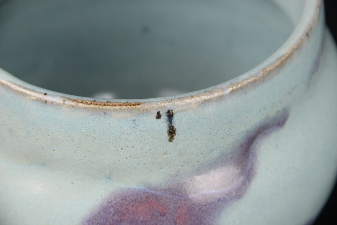 中国美術　鈞窯 天藍釉 紫斑 薰炉 古陶磁 官民窯　時代物 EN28-1