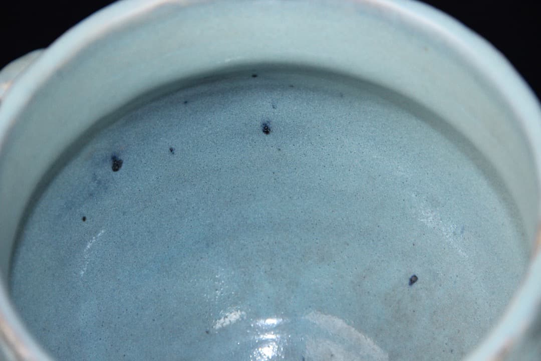 中国美術　鈞窯 天藍釉 紫斑 薰炉 古陶磁 官民窯　時代物 EN28-1