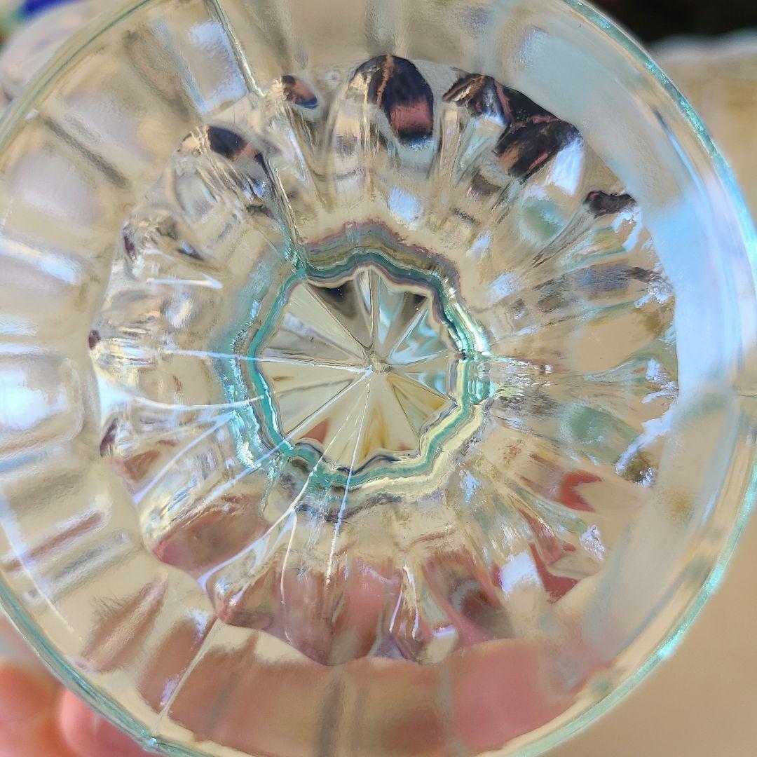 廣田硝子　デザートカップ 　2個セット　大正浪漫　雪の花　サンデー