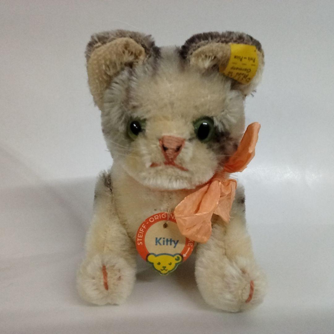 【M02-30】 Steiff シュタイフ Kitty キティ ネコ タグ付き