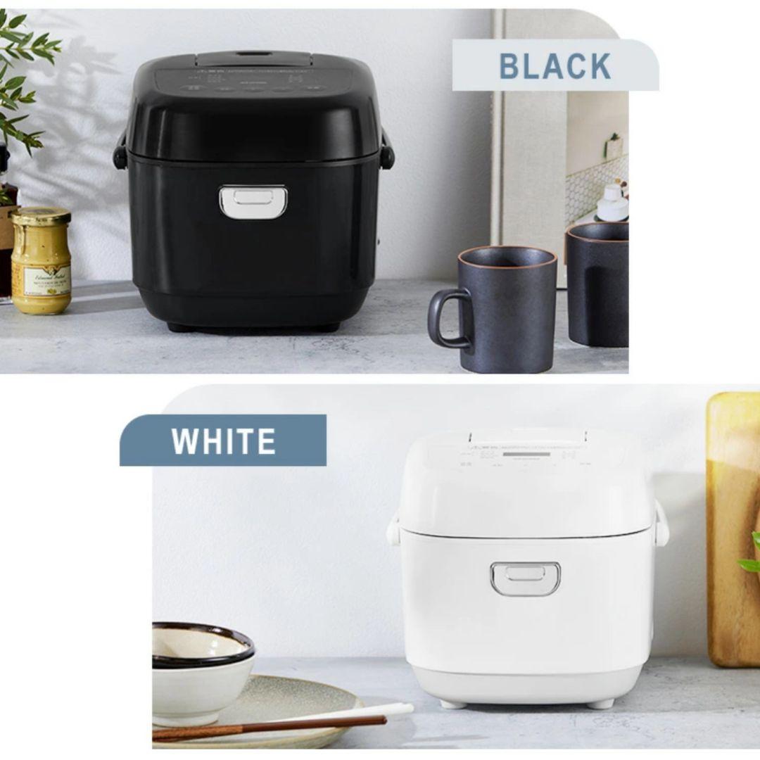 アイリスオーヤマ 炊飯器 3合 ブラック マイコン式