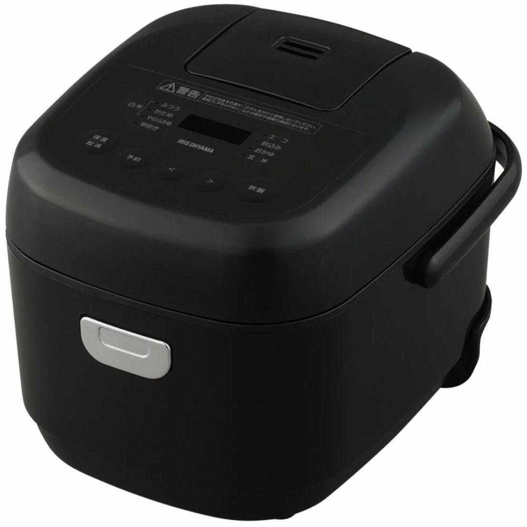 アイリスオーヤマ 炊飯器 3合 ブラック マイコン式
