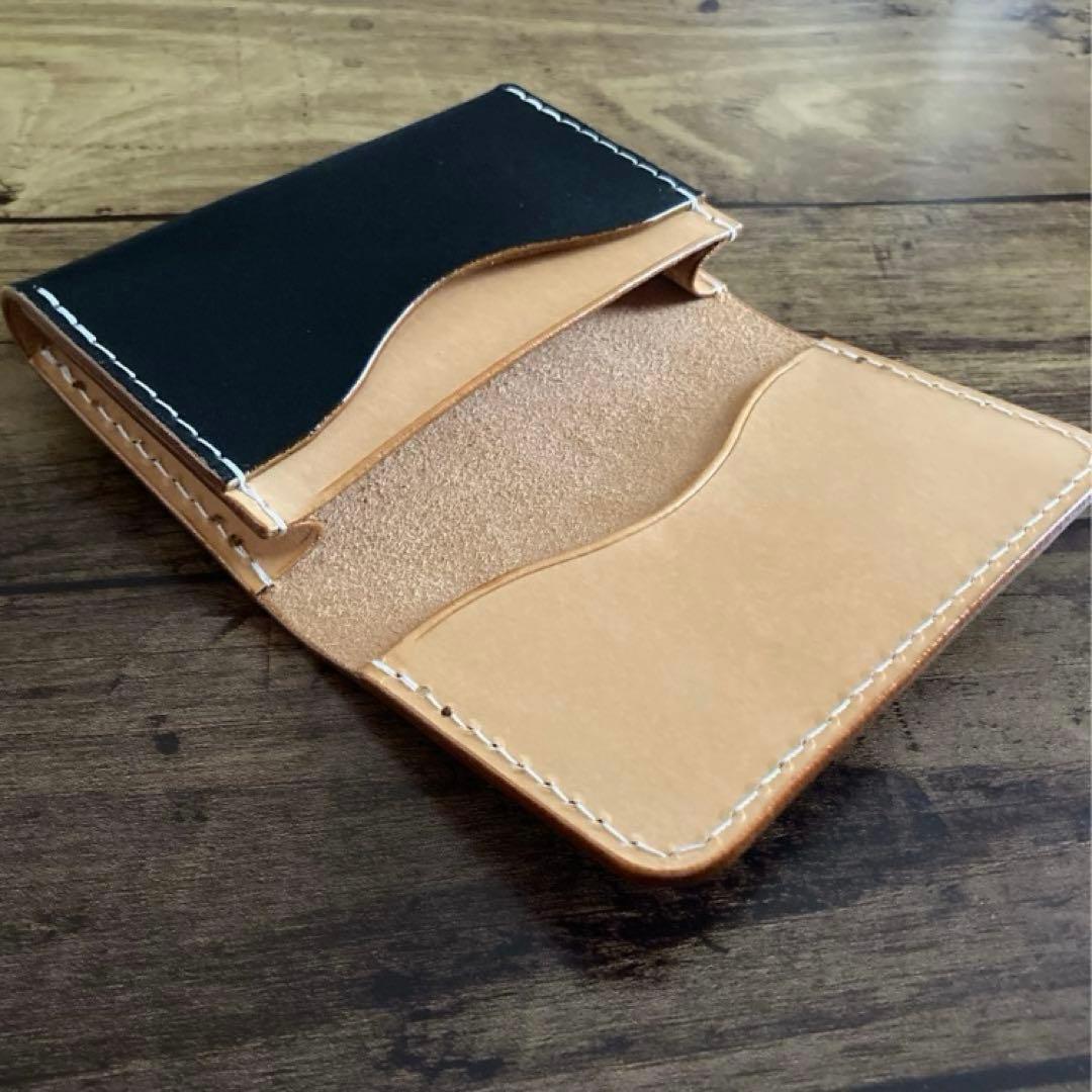 【yuyu】ロングウォレット カスタム 北米ステアハイド 茶芯ブラック