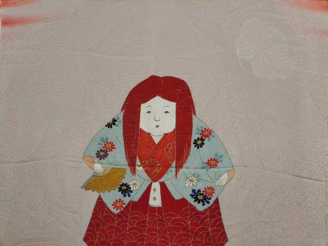 日本の伝統刺繍アート 掛袱紗　お祝い　能舞台　インテリア