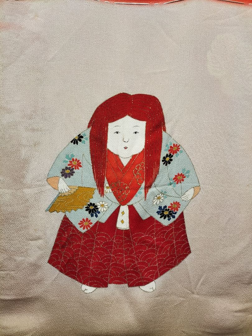 日本の伝統刺繍アート 掛袱紗　お祝い　能舞台　インテリア