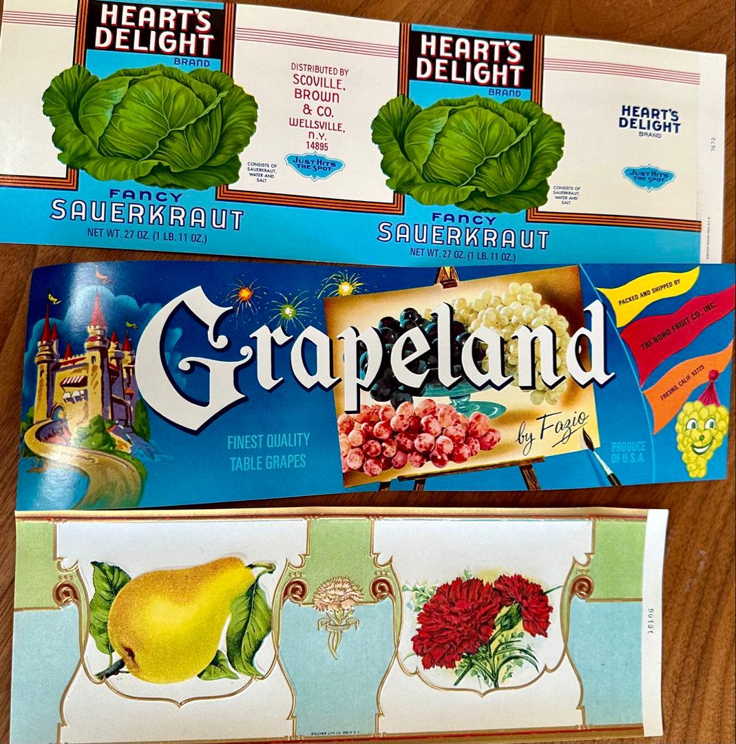 (△10)#727 ヴィンテージラベル 50種100枚 /缶ラベル6980