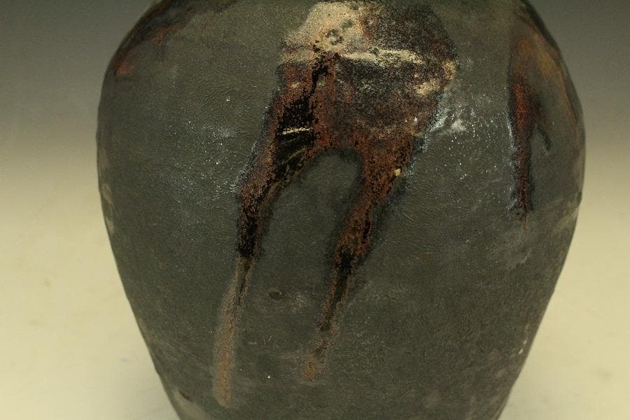 六古窯 壷 高21cm 自然釉(RC973)