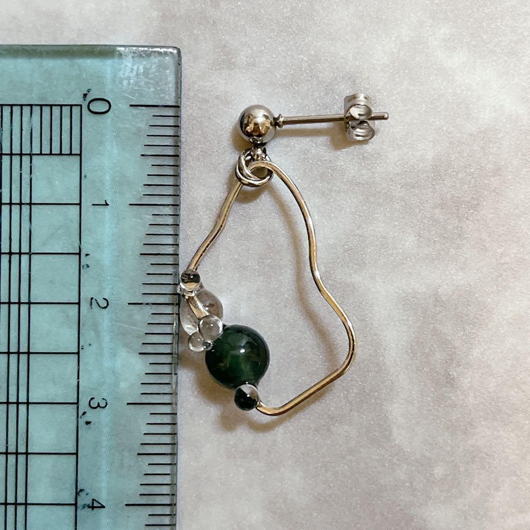 【ハンドメイド】 トップグレード グアテマラ翡翠 ピアス イヤリング 天然石