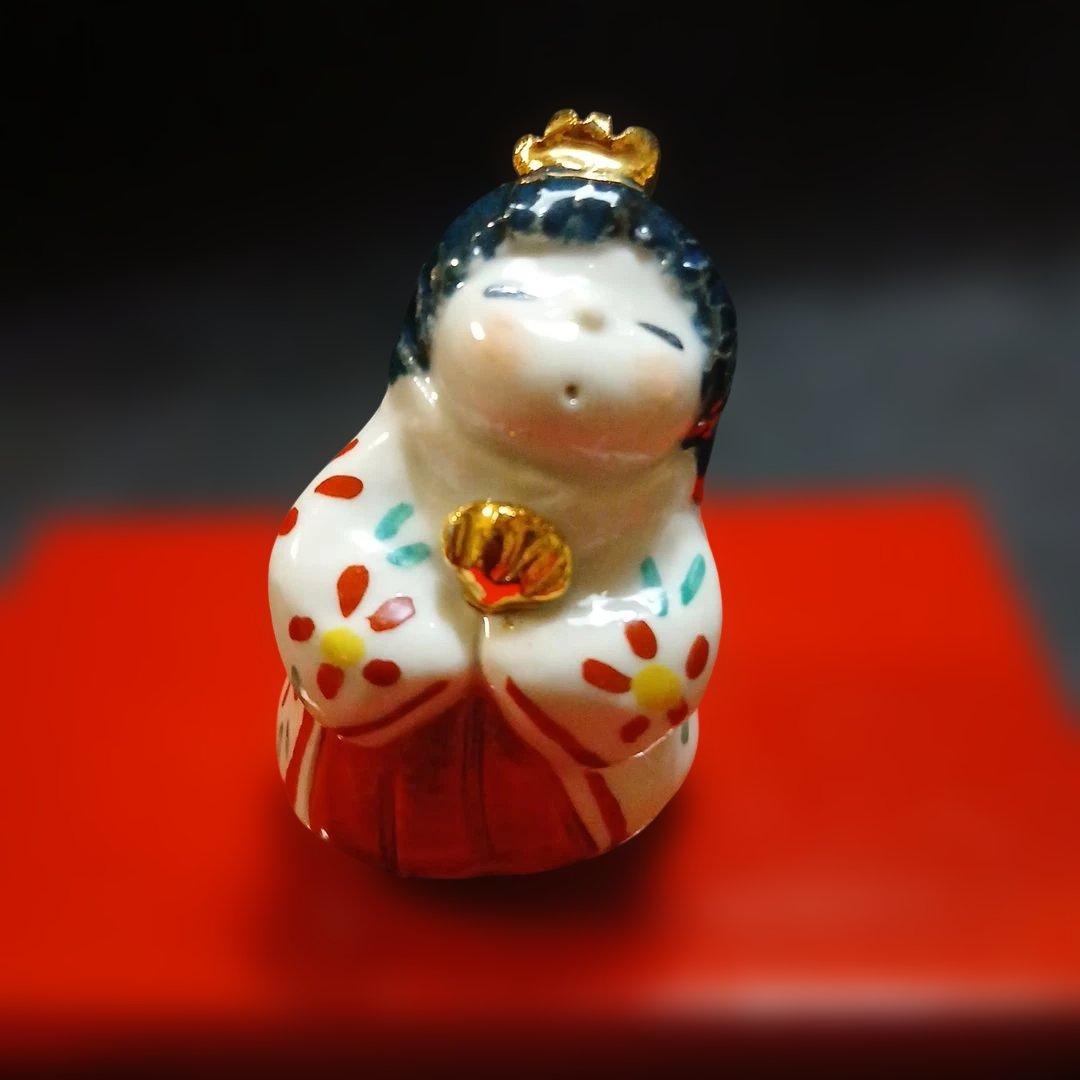 ひな人形(陶器　男雛/女雛/三人官女/左近の桜/　右近の橘/大小台座)