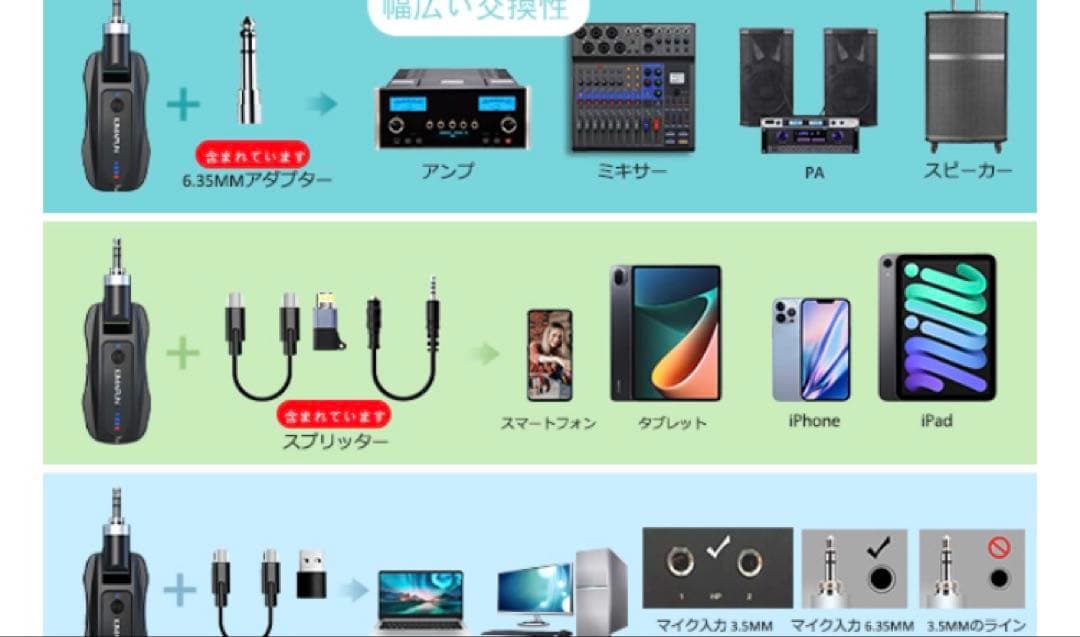 新品 KIMAFUN 完全防水ワイヤレスマイク 2人用 定価21,999円