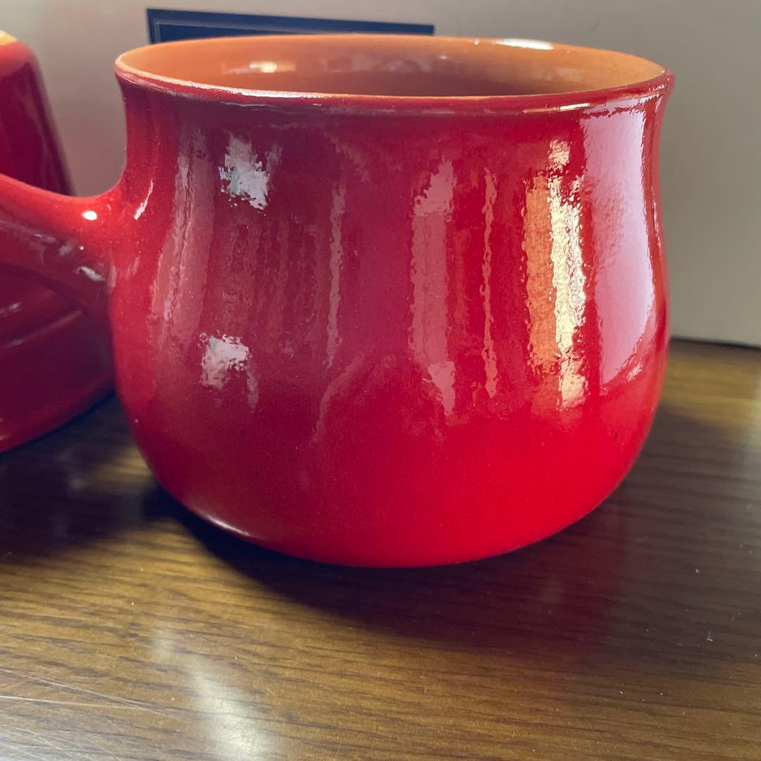 イタリア製「PIRAL（ピラル）」の片手鍋 落ち着いた赤色が可愛いフォンデュも❣️