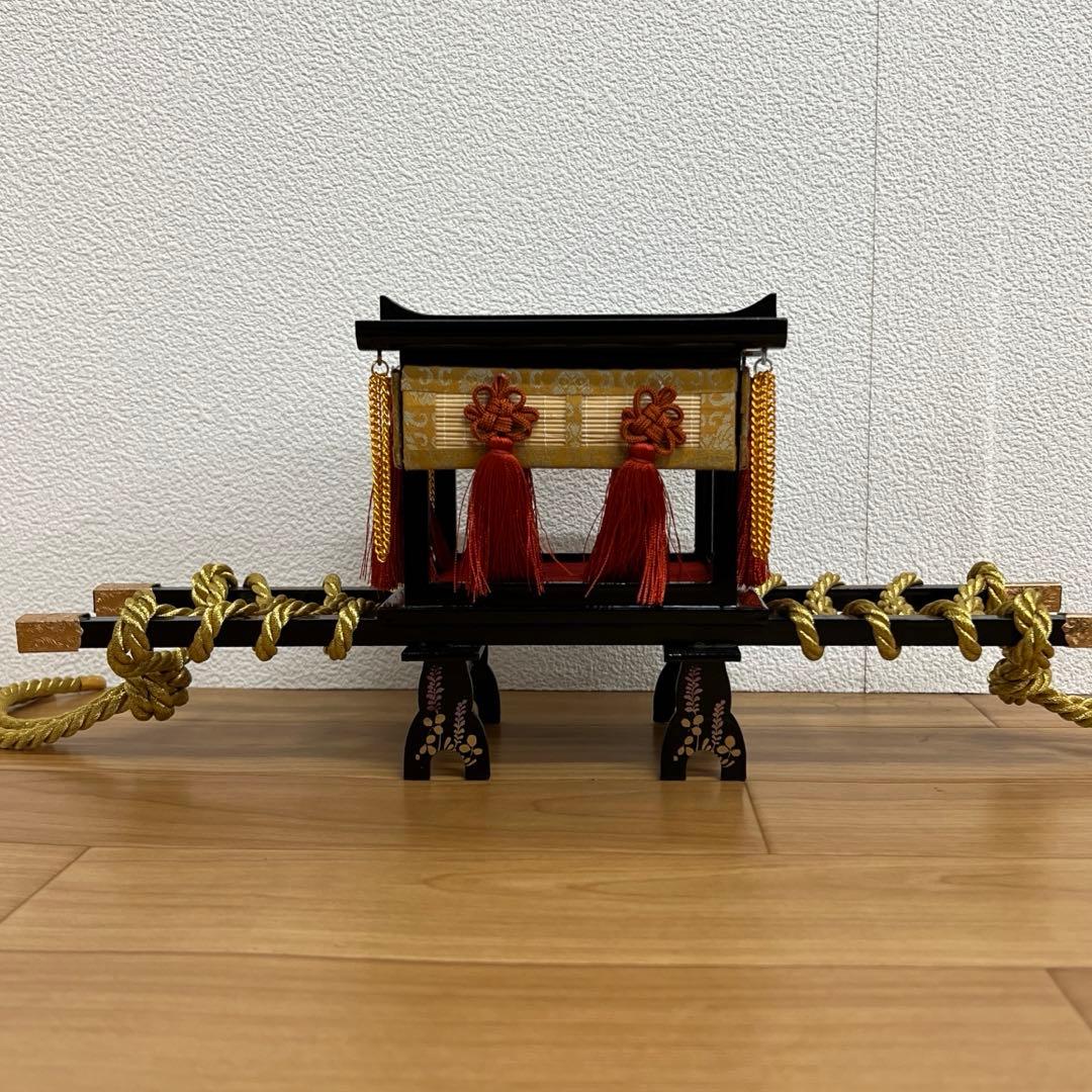 雛人形　桃の節句　御道具三点セット　菊鶴蒔絵