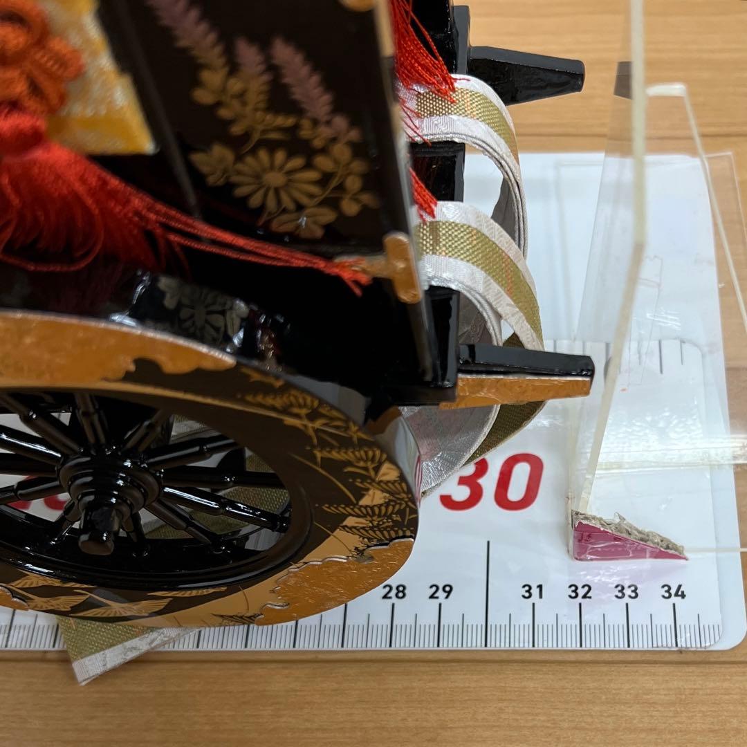 雛人形　桃の節句　御道具三点セット　菊鶴蒔絵