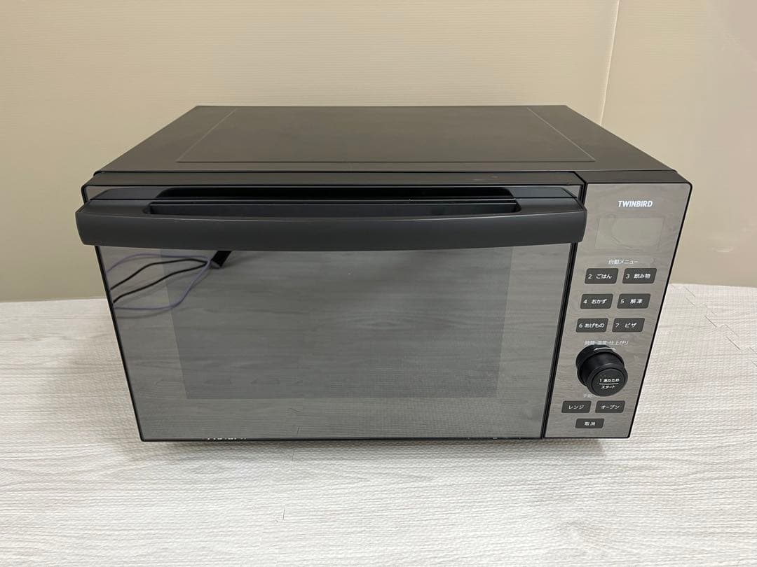 ツインバード センサー付フラットオーブンレンジ 18Lブラック DR-E857B