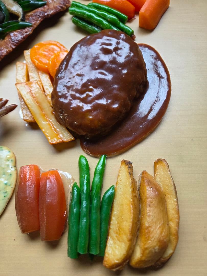 食品サンプル 天ぷら ハンバーグ ステーキ エビフライ 天丼