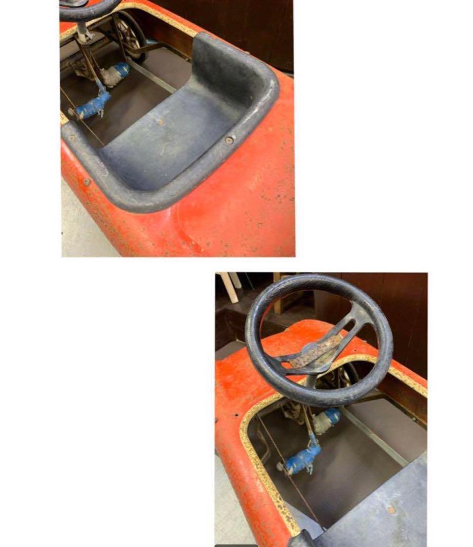 送料込！【希少】スチールボディ ペダルカー 昭和レトロ