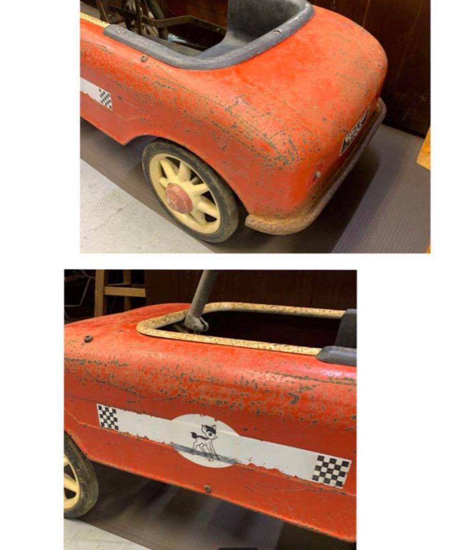 送料込！【希少】スチールボディ ペダルカー 昭和レトロ