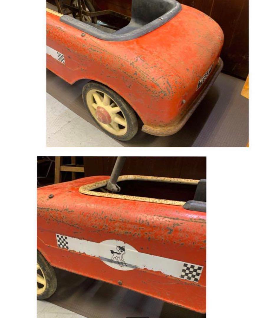 送料込！【希少】スチールボディ ペダルカー 昭和レトロ